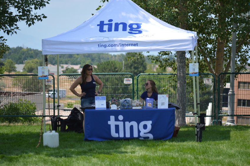 Ting Internet, a primary sponsor of the event, had a tent for attendees to visit on July 31, 2022, at Centennial Center Park.
